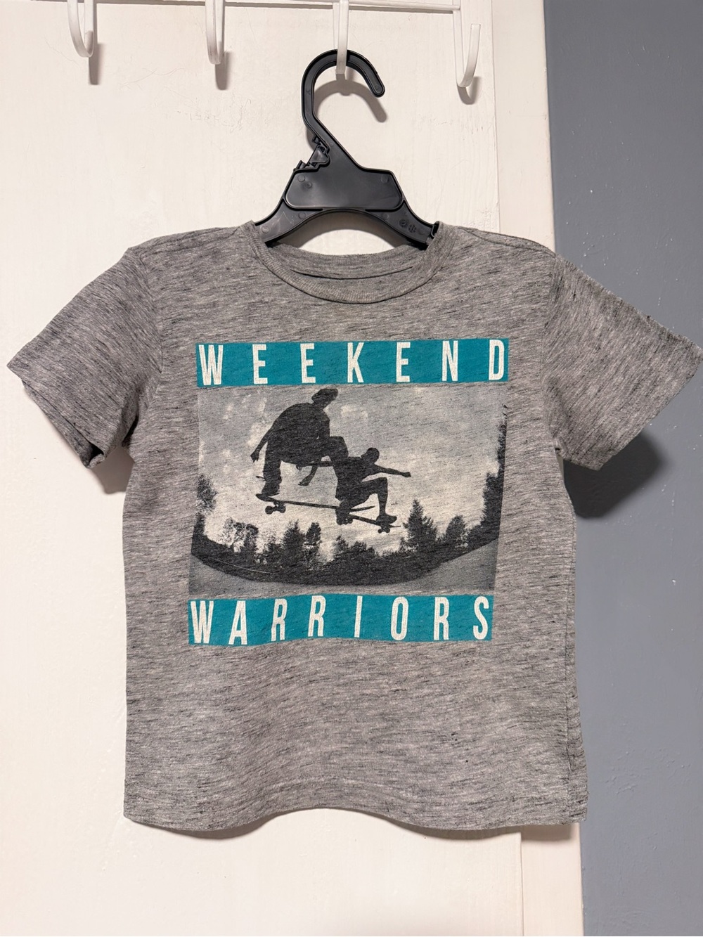 Weekend Warriors Grey Graphic Kids T-Shirt